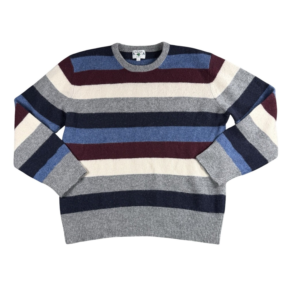 Gant by Michael Bastian Wool Sweater Mens 2XL Striped Pullover Crewneck Ski Cozy